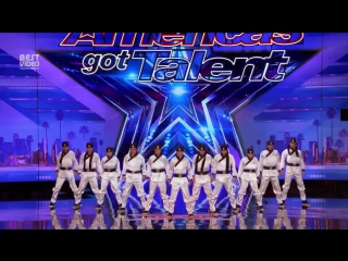 flawless performance of a dance group at a talent show