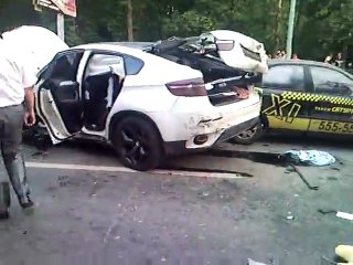 bmw x6 flying on red